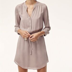 Aritzia Babaton Bennett Dress | Size XS | Light Pink | Drawstring Waist